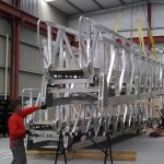Final assembly of a gangway ladder