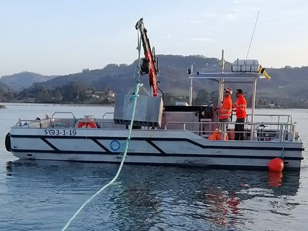 Placement of deadman anchors for securing pontoons