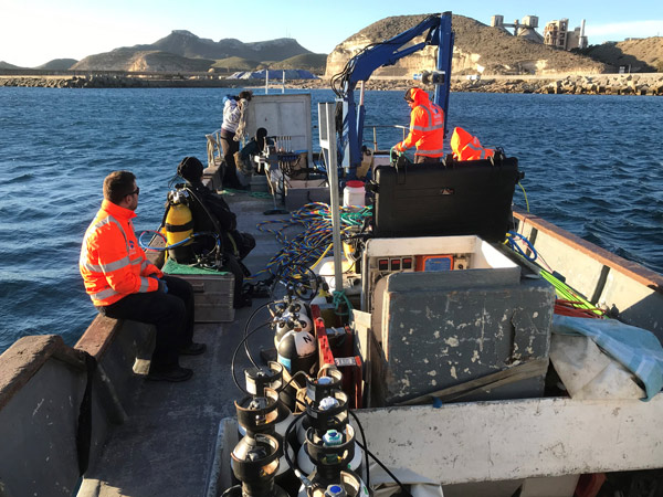 Underwater work on desalination plant catchment inlets