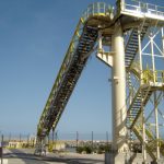 Column gangway at Barcelona’s harbour