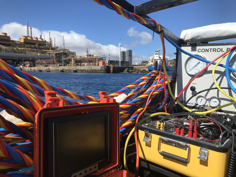 Underwater work for the installation of port fenders