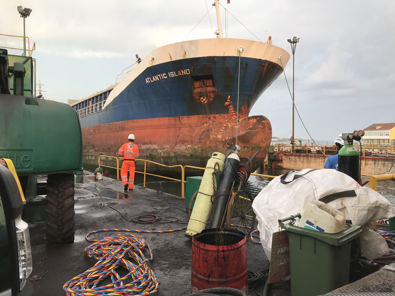 Inspection of beaching trollies for launching/beaching ships