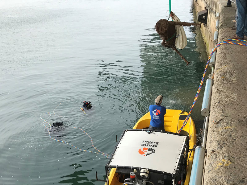 Repair of filters on port water collection pumps